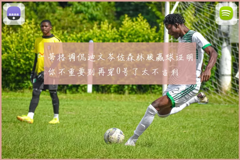 蒂格调侃迪文岑佐森林狼赢球证明你不重要别再穿0号了太不吉利
